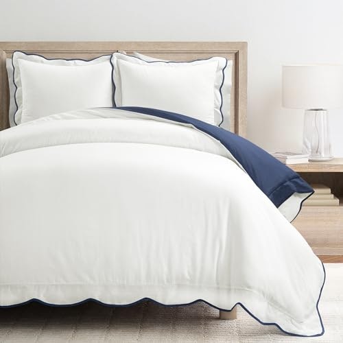 Lush Decor Coastal Chic Scalloped Edge Cotton Duvet Cover 3-Piece Set: $93.99 Lush Decor Coastal Chic Scalloped Edge Cotton Duvet Cover 3-Piece Set: $93.99