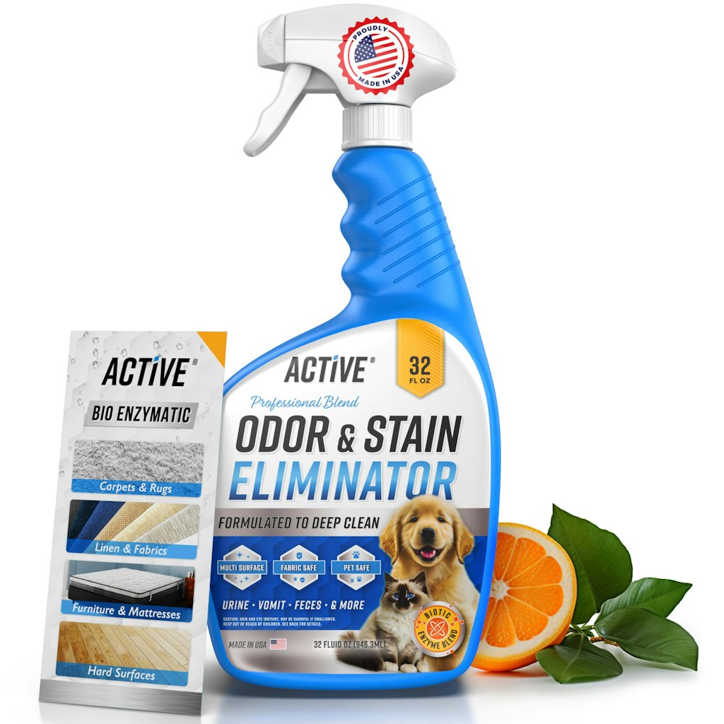 ACTIVE 32-oz. Pet Odor & Stain Eliminator Enzyme Cleaner: $14 w/ Subscribe & Save ACTIVE 32-oz. Pet Odor & Stain Eliminator Enzyme Cleaner: $14 w/ Subscribe & Save