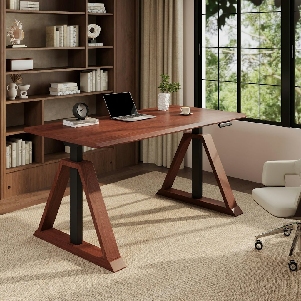 Flexispot 55" x 28" Oak Executive Standing Desk: $500