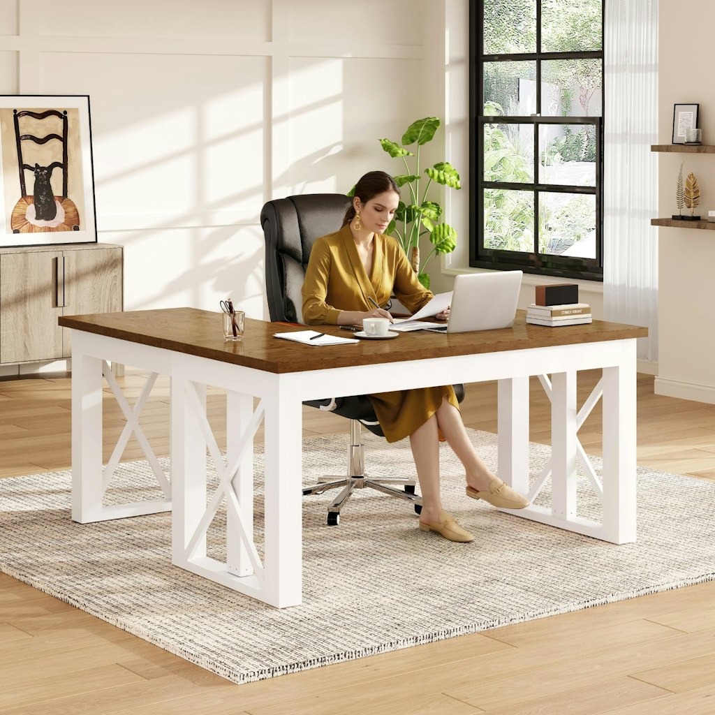 Flexispot L-Shaped Executive Standing Desk w/ Drawer: $310