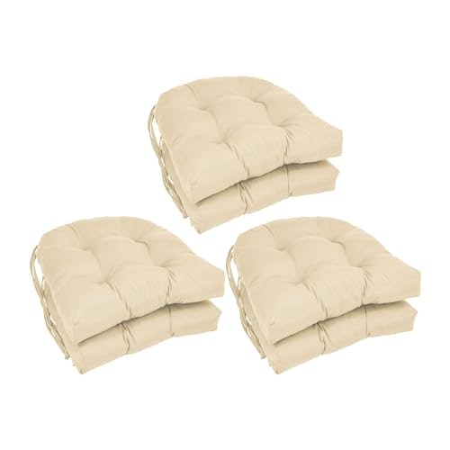 Blazing Needles 16-inch Rounded Back Tufted Twill Chair Cushion 6-Pack: $73.75 Blazing Needles 16-inch Rounded Back Tufted Twill Chair Cushion 6-Pack: $73.75