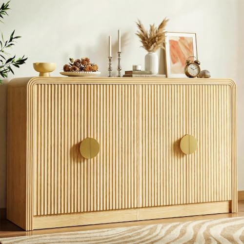 Decofy 55-Inch Fluted Buffet Sideboard Cabinet: $152.99 Decofy 55-Inch Fluted Buffet Sideboard Cabinet: $152.99