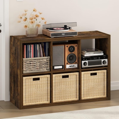 Furinno Cubicle 6-Cube Record Player Stand for $80 + free shipping w/ Prime