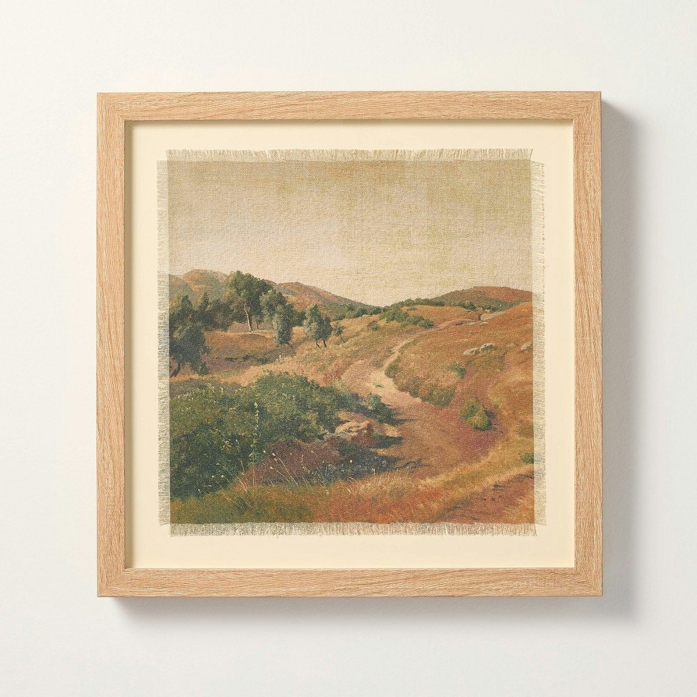 Hearth & Hand with Magnolia 18"x18" Framed Landscape Tapestry Wall Art: $29.99
