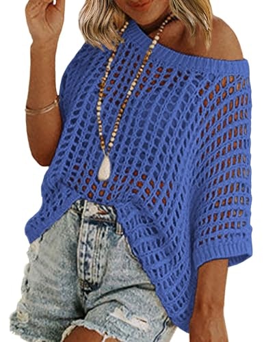 Zeagoo Women's Short Sleeve Hollow Out Summer Sweater: $22.90