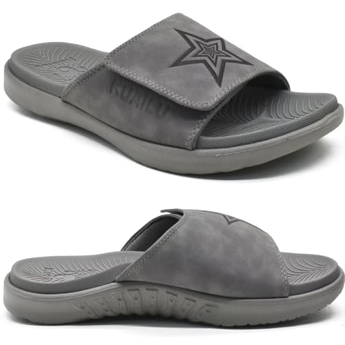 KuaiLu Men's Orthotic Arch Support Athletic Slides: $24.64