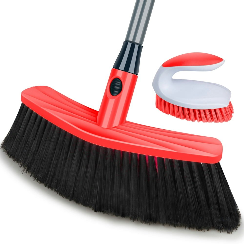 Sugarday 47-inch Adjustable Push Broom and Scrub Brush Set: $15.99 Sugarday 47-inch Adjustable Push Broom and Scrub Brush Set: $15.99