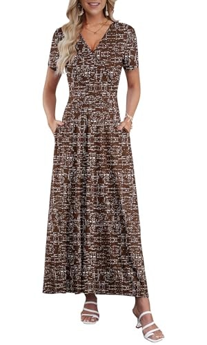 Auselily Women's Floral Maxi Dress: $26.72