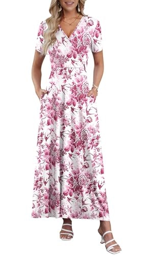 Auselily Women's Floral Maxi Dress: $31.43 Auselily Women's Floral Maxi Dress: $31.43