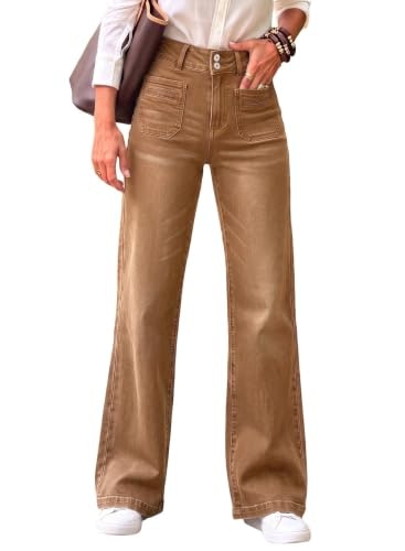 Sidefeel Women's High Waisted Wide Leg Denim Jeans: $28.37 Sidefeel Women's High Waisted Wide Leg Denim Jeans: $28.37