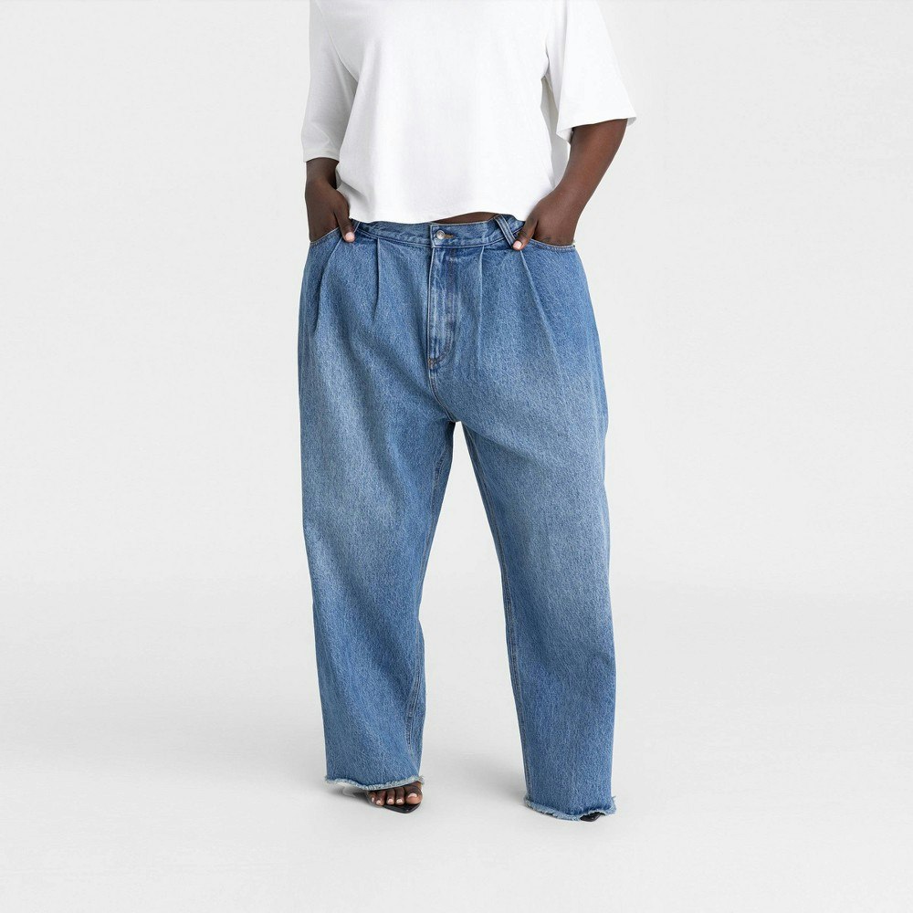KBB by Kahlana Women's The Devin High-Rise Barrel Leg Jean: $25