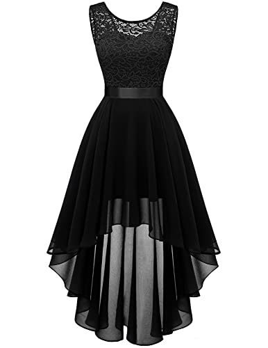 Women's Lace Chiffon High Low Cocktail Dress: $41.58 Women's Lace Chiffon High Low Cocktail Dress: $41.58