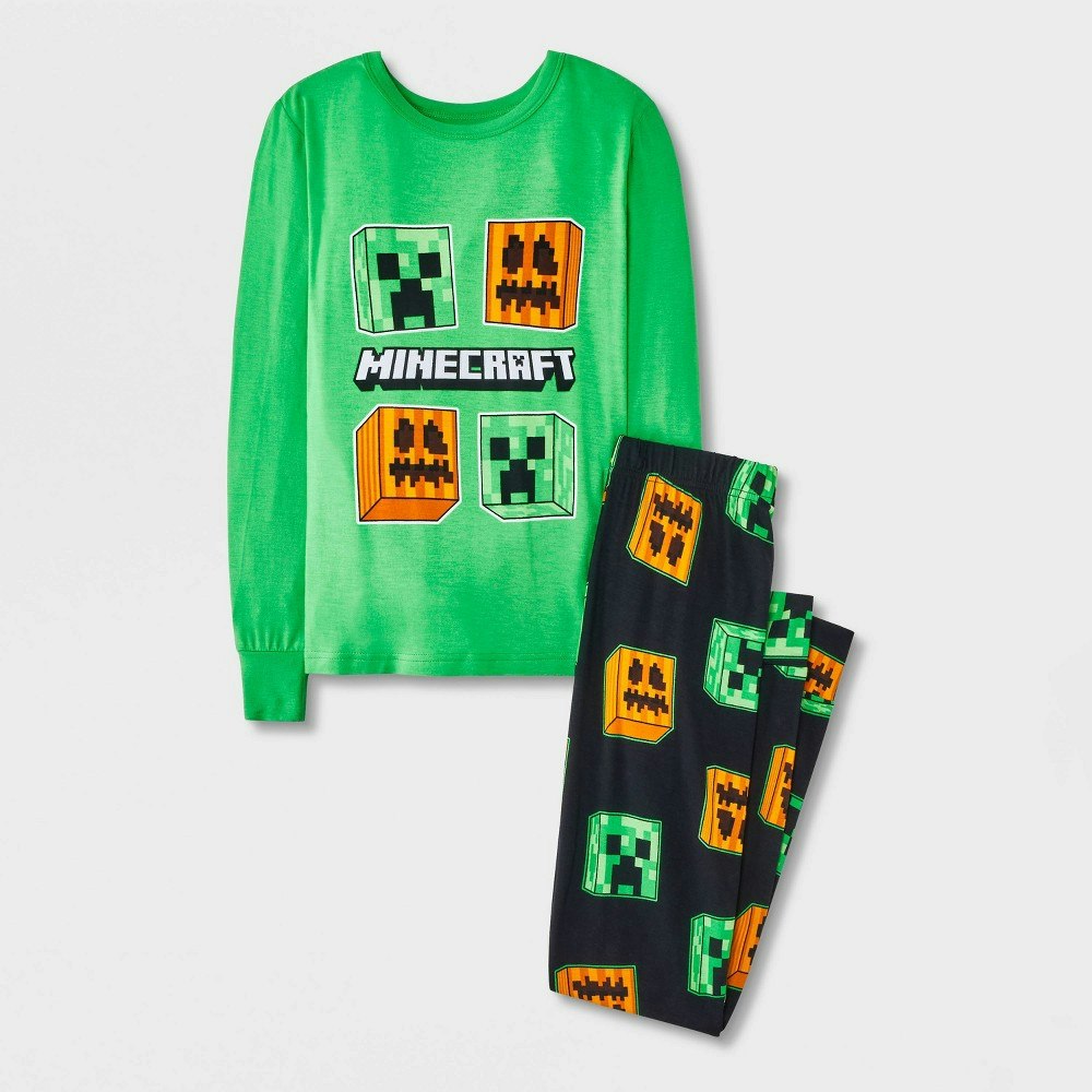 Boys' Minecraft 2-Piece Halloween Pajama Set: $16 Boys' Minecraft 2-Piece Halloween Pajama Set: $16