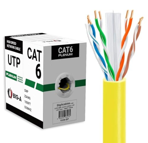 Big-A 1,000-Foot Cat6 Plenum Ethernet Cable: $92.82 Big-A 1,000-Foot Cat6 Plenum Ethernet Cable: $92.82