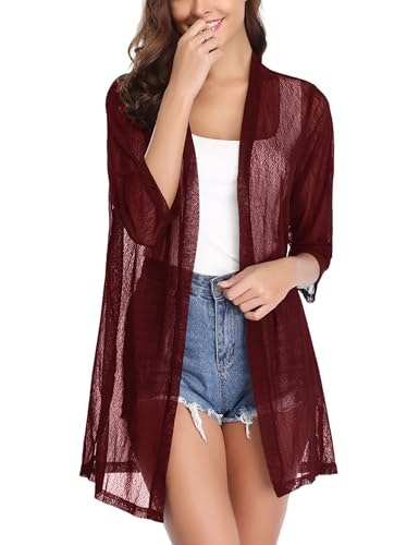 iClosam Women's 3/4 Sleeve Open Front Cardigan: $17.99 iClosam Women's 3/4 Sleeve Open Front Cardigan: $17.99