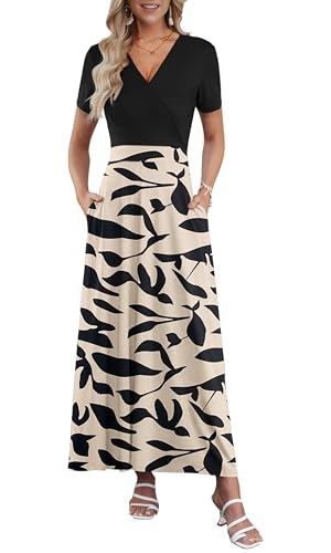 Auselily Women's Floral Maxi Dress: $29.58