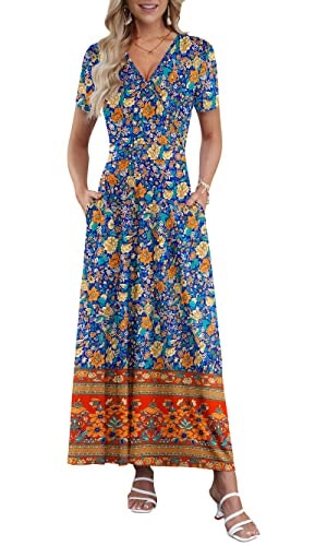Auselily Women's Floral Maxi Dress: $31.44 Auselily Women's Floral Maxi Dress: $31.44