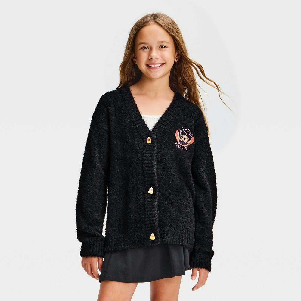 Girls' Disney Lilo & Stitch Halloween Cardigan Sweater: $25 Girls' Disney Lilo & Stitch Halloween Cardigan Sweater: $25