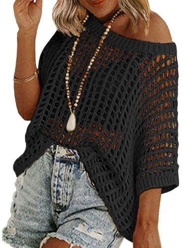 Zeagoo Crochet Hollow Out Pullover Sweater: $16.95 Zeagoo Crochet Hollow Out Pullover Sweater: $16.95