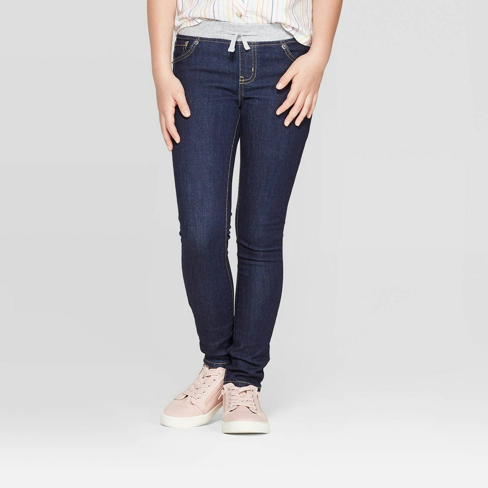 Cat & Jack Girls' Mid-Rise Pull-On Skinny Jeans: $8.25 Cat & Jack Girls' Mid-Rise Pull-On Skinny Jeans: $8.25