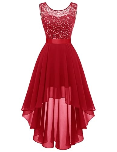 Sequin Lace High-Low Cocktail Dress: $38.07