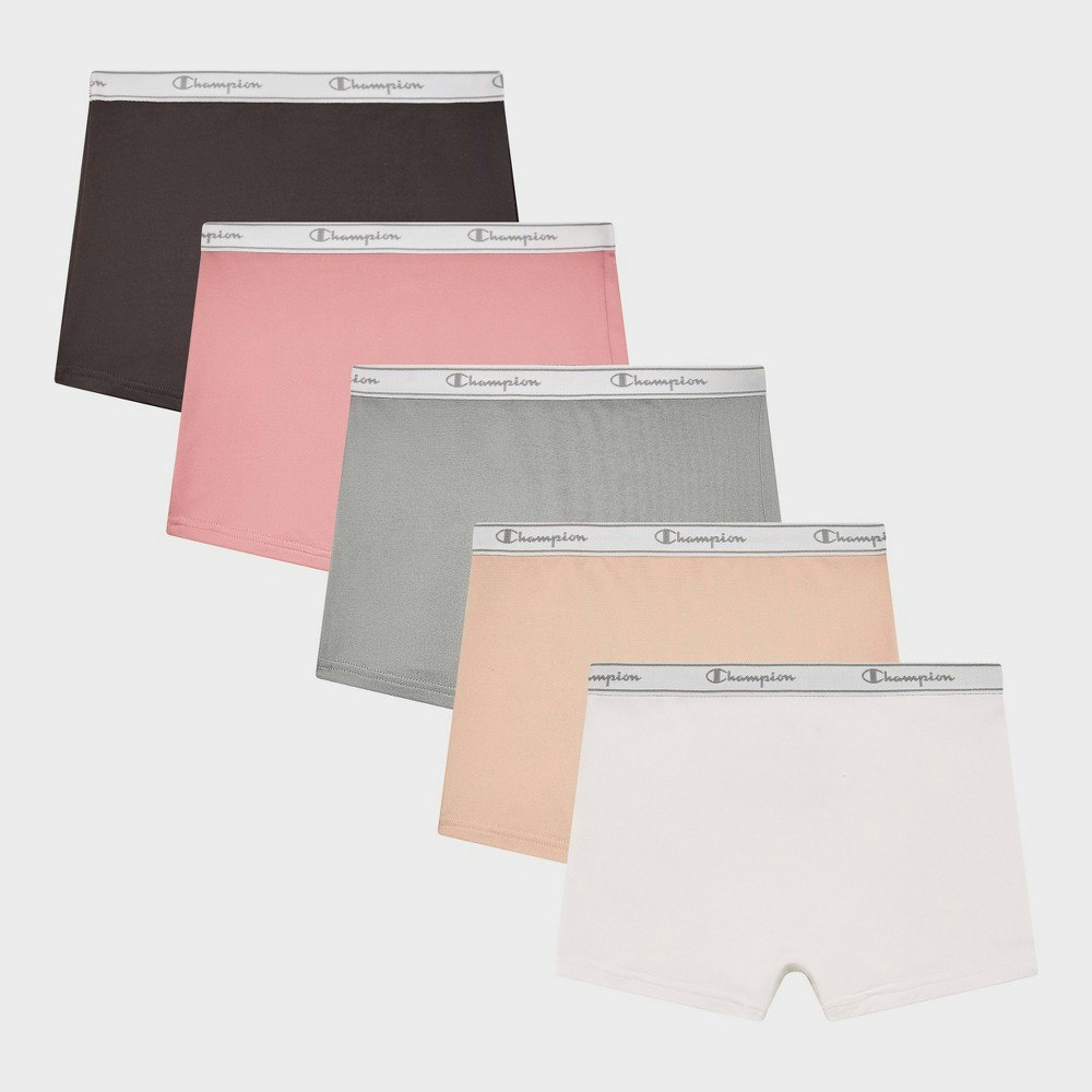 Champion Girls' Soft Stretch Boyshort Underwear 5-Pack: $12 Champion Girls' Soft Stretch Boyshort Underwear 5-Pack: $12