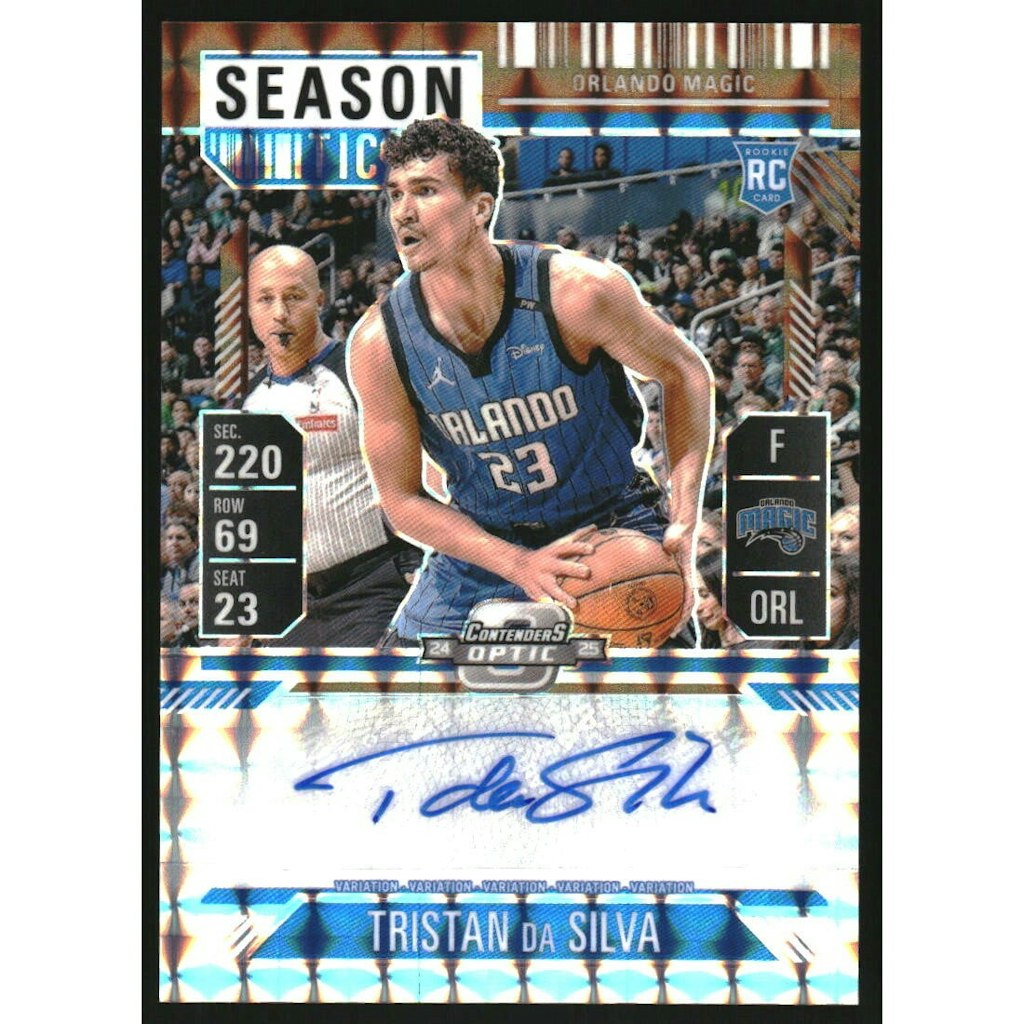 Tristan da Silva 2024-25 Panini Mosaic Rookie Variation Season Ticket Signature Card: $45