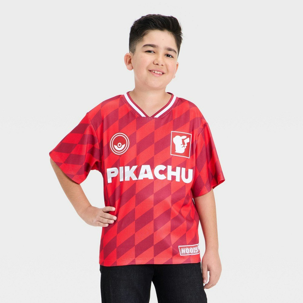 Boys' Pokemon Pikachu Soccer Jersey: $15 Boys' Pokemon Pikachu Soccer Jersey: $15