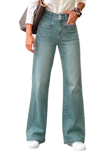 Sidefeel Women's High Waisted Wide Leg Denim Jeans: $33.29 Sidefeel Women's High Waisted Wide Leg Denim Jeans: $33.29