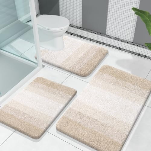 Olanly 3-Piece Microfiber Bathroom Rug Set: $36.98 Olanly 3-Piece Microfiber Bathroom Rug Set: $36.98