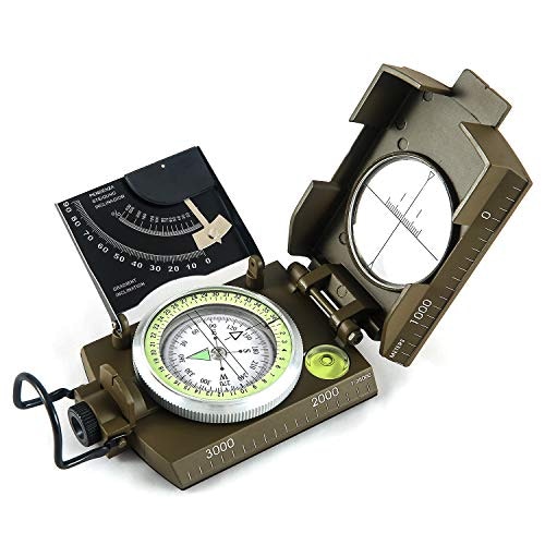 Eyeskey Military Metal Sighting Navigation Compass with Inclinometer: $23.79