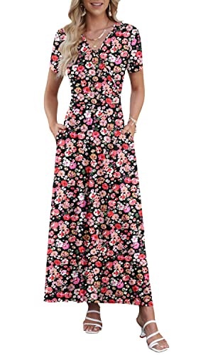 Auselily Women's Floral Maxi Dress: $25.88 Auselily Women's Floral Maxi Dress: $25.88