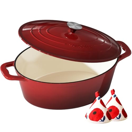 9.3-Quart Enameled Cast Iron Dutch Oven: $101.98 9.3-Quart Enameled Cast Iron Dutch Oven: $101.98
