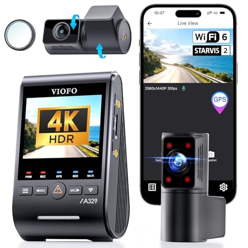 Viofo A329S 4K Front, Cabin, and Rear Dash Cam: $429.86