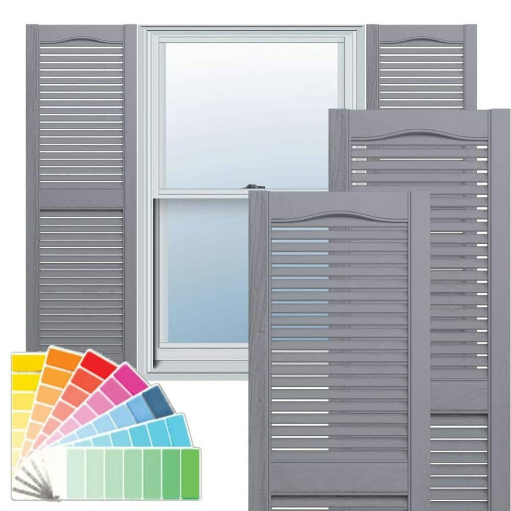 12" x 53" TailorMade Cathedral Top Louver Shutters Pair: $112.36 12" x 53" TailorMade Cathedral Top Louver Shutters Pair: $112.36