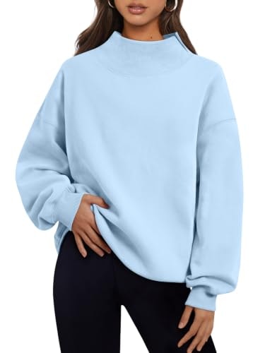 Trendy Queen Women's Mock Neck Oversized Pullover Sweatshirt: $31.99 Trendy Queen Women's Mock Neck Oversized Pullover Sweatshirt: $31.99