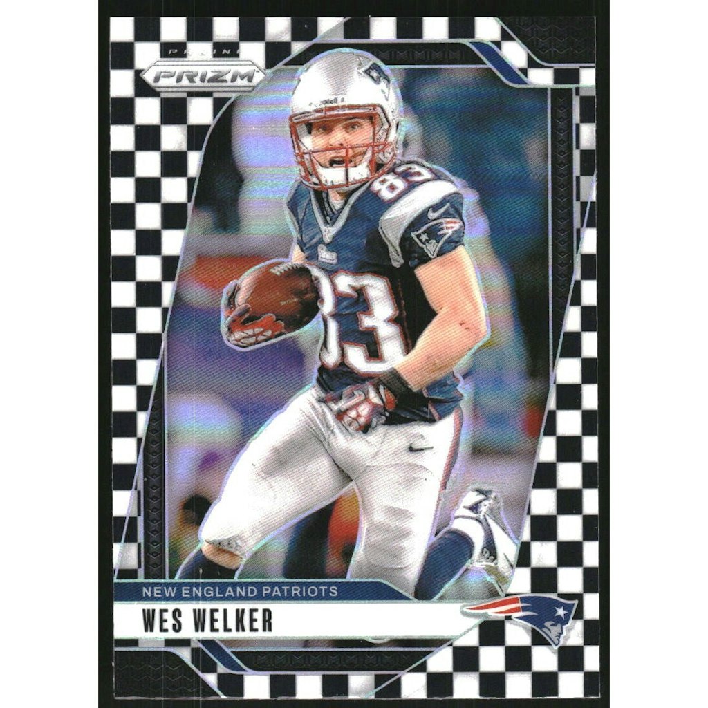 2024 Panini Prizm Wes Welker #201 Black and White Checker Prizm Trading Card: $10.80