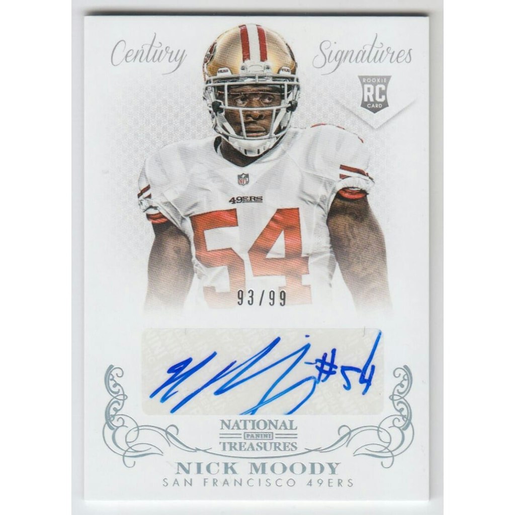 2013 Panini National Treasures Nick Moody Rookie Autograph Card: $10