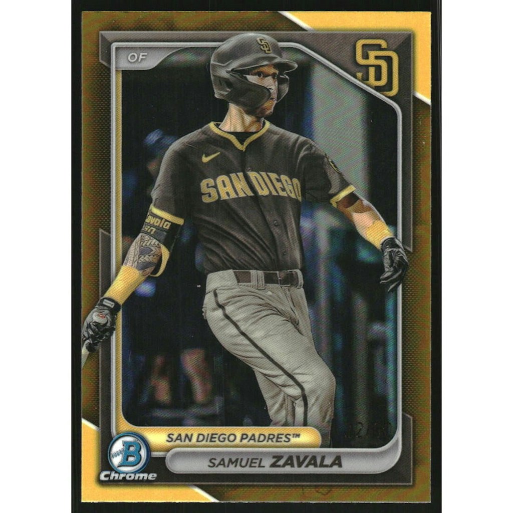 2024 Bowman Chrome Samuel Zavala Prospect Gold Refractor Card: $10.80