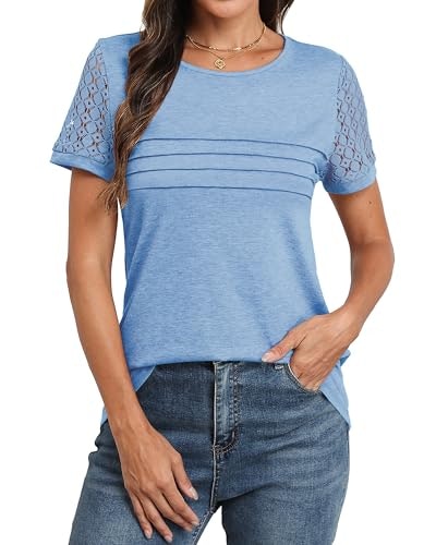 Memorose Women's Lace Short Sleeve Blouse: $9.98 Memorose Women's Lace Short Sleeve Blouse: $9.98