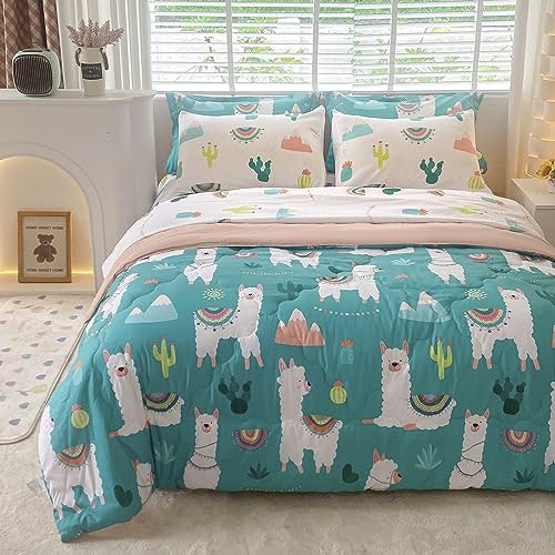 Wajade Full Llama Comforter 7-Piece Bedding Set: $32.29