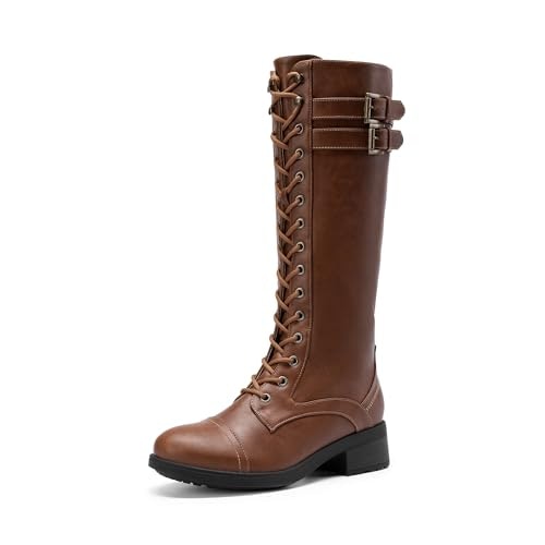 Dream Pairs Women's Knee-High Riding Combat Boots: $46.74 Dream Pairs Women's Knee-High Riding Combat Boots: $46.74