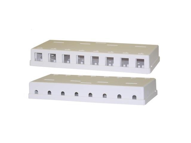8-Port Keystone Jack Surface Mount Box: $18.74