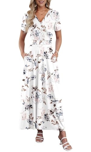 Auselily Women's Floral Maxi Dress: $25.88 Auselily Women's Floral Maxi Dress: $25.88