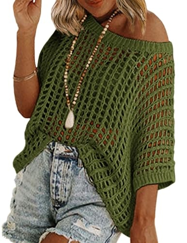 Zeagoo Women's Crochet Summer Sweater: $19.95 Zeagoo Women's Crochet Summer Sweater: $19.95