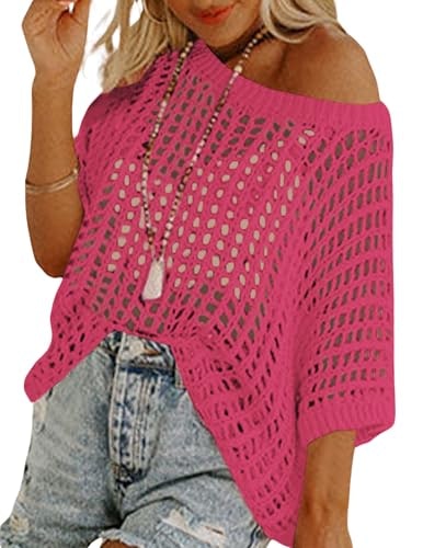 Zeagoo Women's Off-Shoulder Crochet Short Sleeve Sweater: $19.95 Zeagoo Women's Off-Shoulder Crochet Short Sleeve Sweater: $19.95