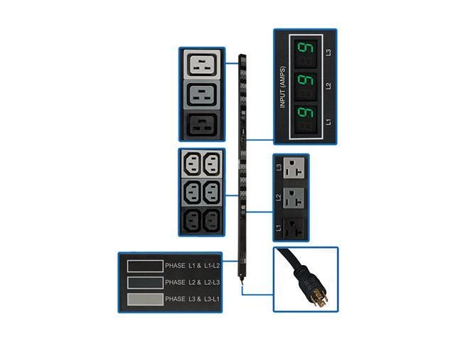 Tripp Lite 5.7kW 3-Phase 48-Outlet 0U Metered PDU: $555.99 Tripp Lite 5.7kW 3-Phase 48-Outlet 0U Metered PDU: $555.99