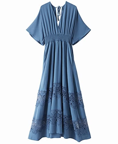 Olaesa Boho V-Neck Maxi Dress: $40.36 Olaesa Boho V-Neck Maxi Dress: $40.36