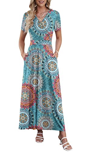 Auselily Women's Floral Maxi Dress: $31.44 Auselily Women's Floral Maxi Dress: $31.44