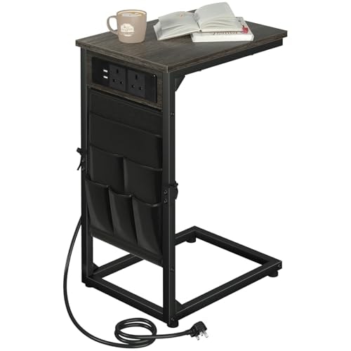 Amhancible C-Shaped End Table with Charging Station 2-Pack: $35.99 Amhancible C-Shaped End Table with Charging Station 2-Pack: $35.99